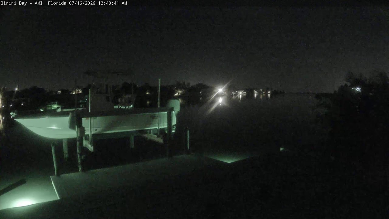 Live webcam view of Bimini Bay Canal View