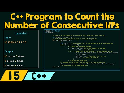 C Program to Count Number of Consecutive Inputs