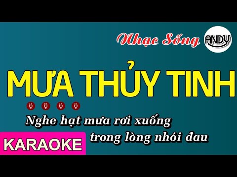Mưa Thủy Tinh Karaoke - Beat Chuẩn ( Khánh Phương ) Nhạc Sống Mới 2019 Karaoke Andy