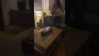 Video de Fogonero de Hierro Rectangular a Bioetanol Modelo HOR-50