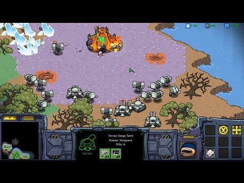StarCraft: Cartooned (Carbot Remastered) Enslavers Campaign Mission 2a - Playing with Fire (Zerg)