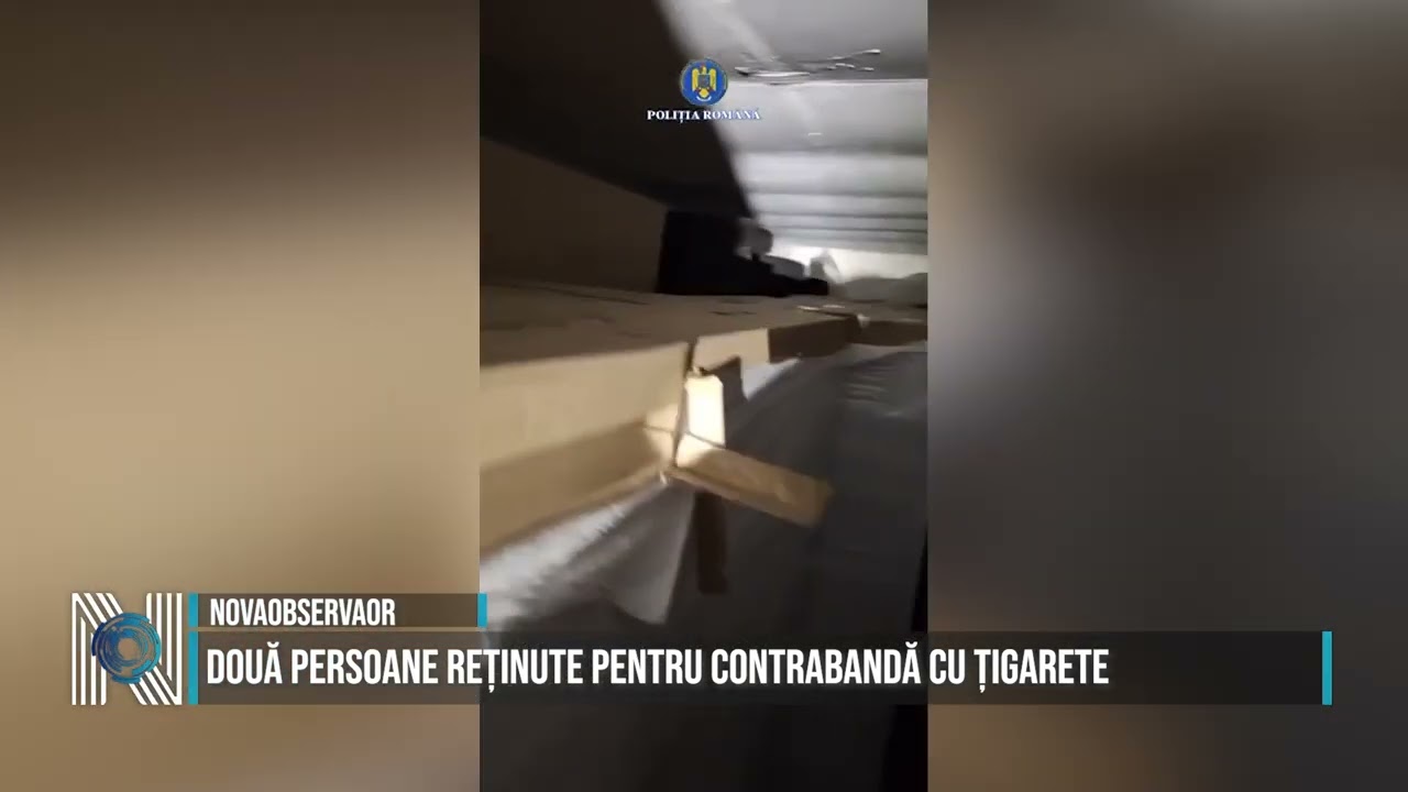 Două persoane reținute pentru contrabandă cu țigarete