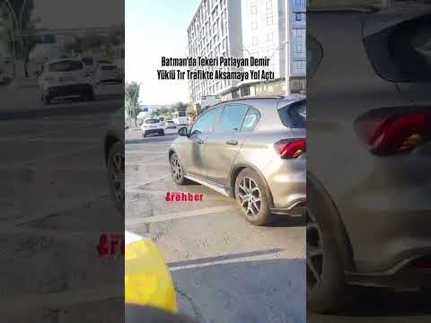 Tekeri Patlayan Demir Yüklü Tır Trafikte Aksamaya Yol Açtı #keşfet #batman #haber #sondakika #gündem