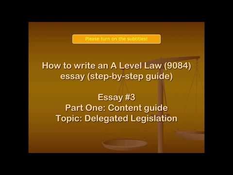 Delegated Legislation - Democracy Threatened? Part One: Step-by-step Content Guide Video