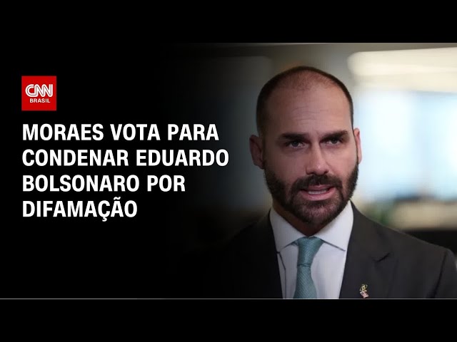 STF: Moraes vota para condenar Eduardo Bolsonaro por difamação contra Tabata Amaral | LIVE CNN