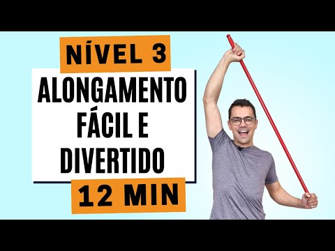 ALONGAMENTO COMPLETO FÁCIL | Nível 3 | Vamos alongar em casa com cabo de vassoura