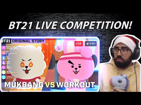 Hotdogs & Dumbells - BT21 ORIGINAL STORY EP.14 - BT21's New Year's Day | Reaction