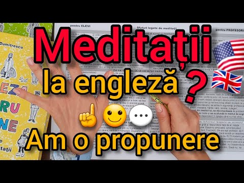 Lecția # 324 - MEDITAȚII la engleză? 👩🏻‍🏫🇬🇧 Am o propunere ☝️😍💬