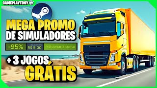  3 jogos grátis e + MEGA Promoção da Simuladores na Steam Jogos por menos de 5 reais. 