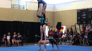 Level 9 Women's Group 17+, Balance, WCTC, Camille &amp; Christina &amp; Shanna   2013 California State Acrob