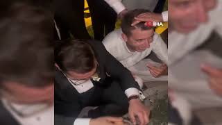 Damadın menemen şovu: Yumurtayı arkadaşının kafasında kırdı