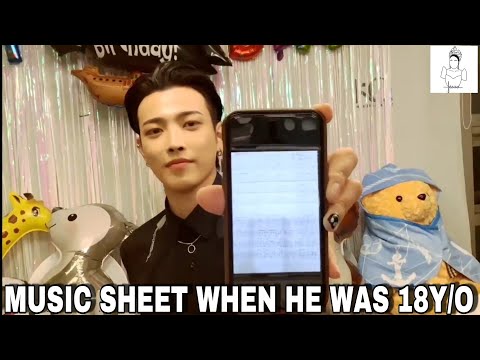 Ateez Hongjoong's Music Sheet (Original Song) when he was 18 years old