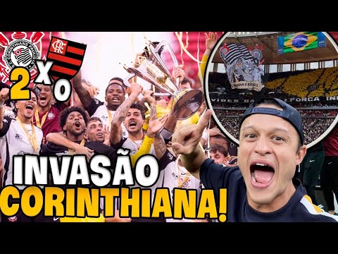INVASÃO HISTÓRICA DA FIEL E CORINTHIANS CAMPEÃO DA SUPERCOPA DO BRASIL! Corinthians x Flamengo