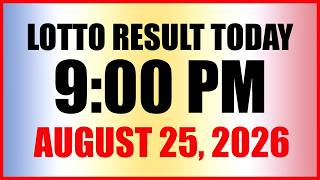 Lotto Result Today 9pm Draw August 25, 2026 PCSO