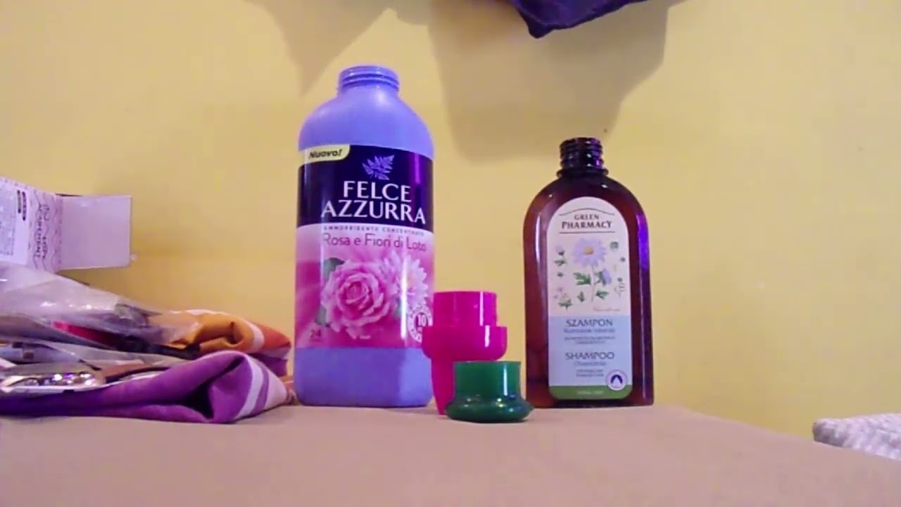 2717=skończone produkty  Płyn do płukania FELCE AZZURA i szampon GREEN FARMACY