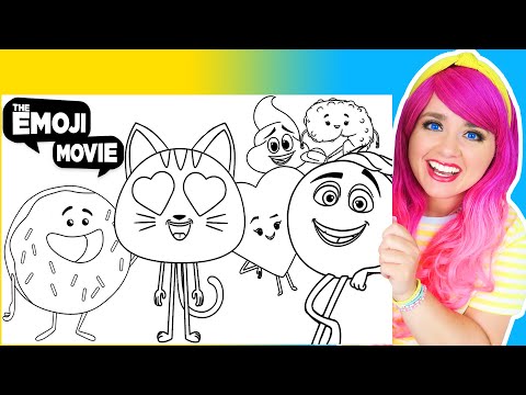 Coloring The Emoji Movie Characters Coloring Pages | Primsacolor Pencils