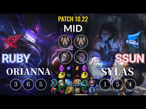 RW Ruby Orianna vs AF SSUN Sylas Mid - KR Patch 10.22