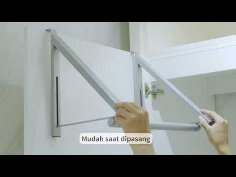 Gambar Krisbow Gantungan Pakaian Pintu Extendable - Abu-abu