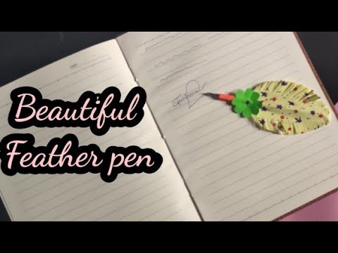 DIY Feather pen 🖋️| Janhavi's cute art and craft 💛