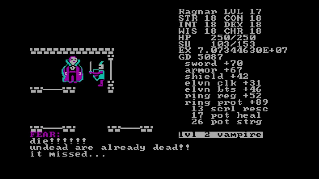 Telengard (DOS) Combat Spells Demonstration - YouTube