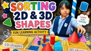 Sorting 2D & 3D Shapes | Fun Hands-On Maths Activity for Kids