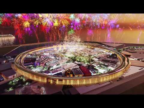 De houten ring van Expo 2025 in Osaka