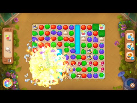Gardenscapes 2451 Level - 17 moves - NO BooSTERS