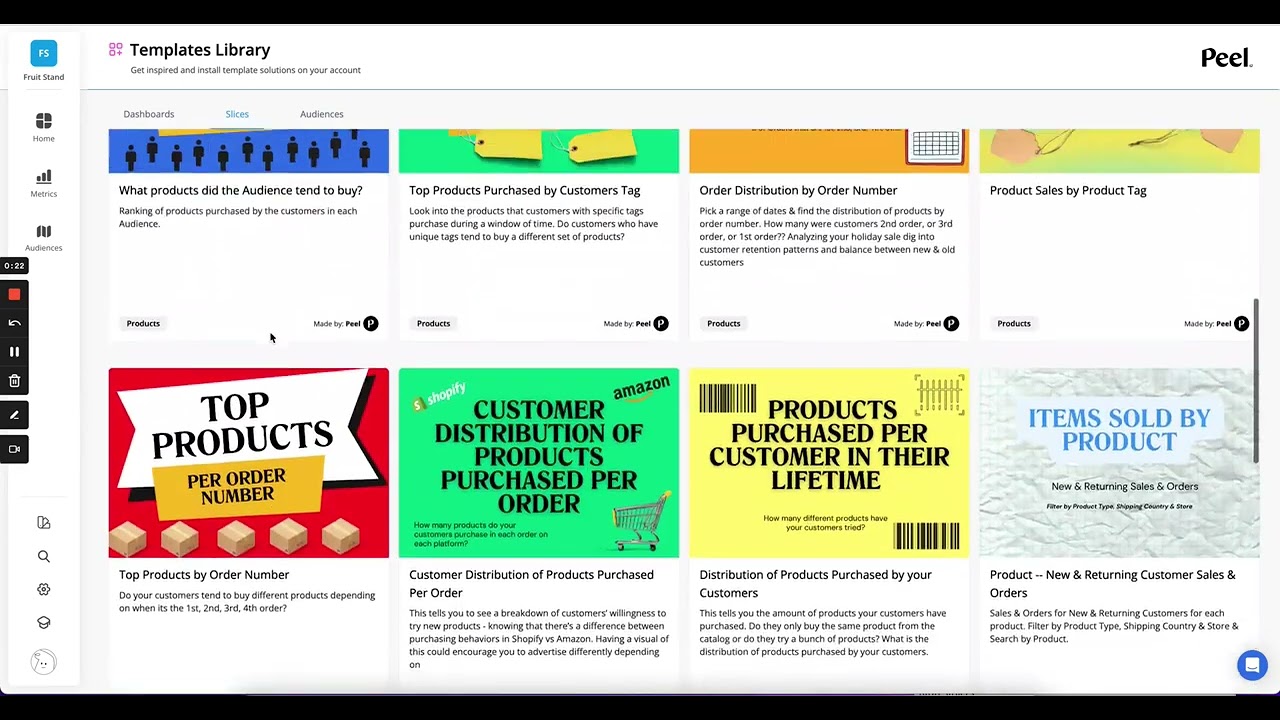 Templates Library - install unique analyses and dashboards
