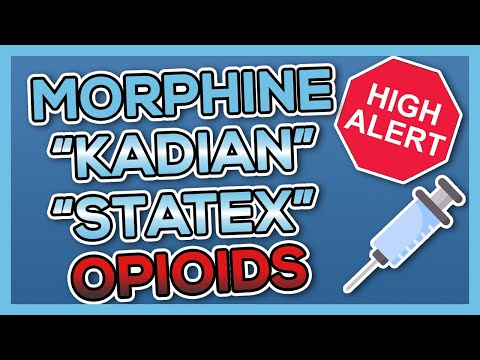 Morphine (Kadian/Statex) Nursing Drug Card (Simplified) - Pharmacology