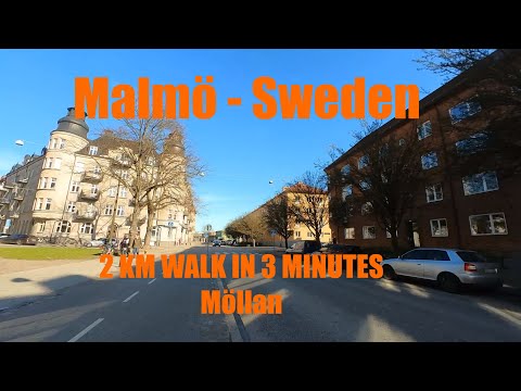 MALMÖ: Bergsgatan - Möllan - Rosengård station in 3 Minutes, Citywalk April 2022