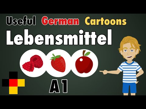 , title : 'Learn Useful German Vocabulary: die Lebensmittel - Food: 50 words / Easy German for Level A1 - Vocab'