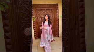 Mauve Pink Chiffon Gharara Set - Video 1