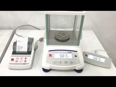 Podłączenie dodatkowego wyświetlacza oraz drukarki do wagi jubilerskiej OHAUS z serii Pioneer PJX