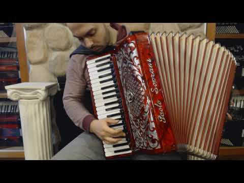 3241 - Red Paolo Soprani Piano Accordion LMMMH 41 120 $1999