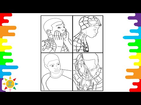 Marvel’s Spiderman Coloring | Miles Morales PS4 Coloring | Song: Janji - Heroes Tonight