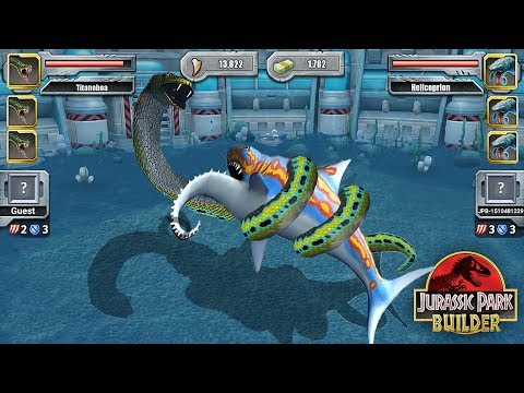 HELICOPRION VS TITANOBOA - AQUATIC TOURNAMENT || JURASSIC PARK BUILDER