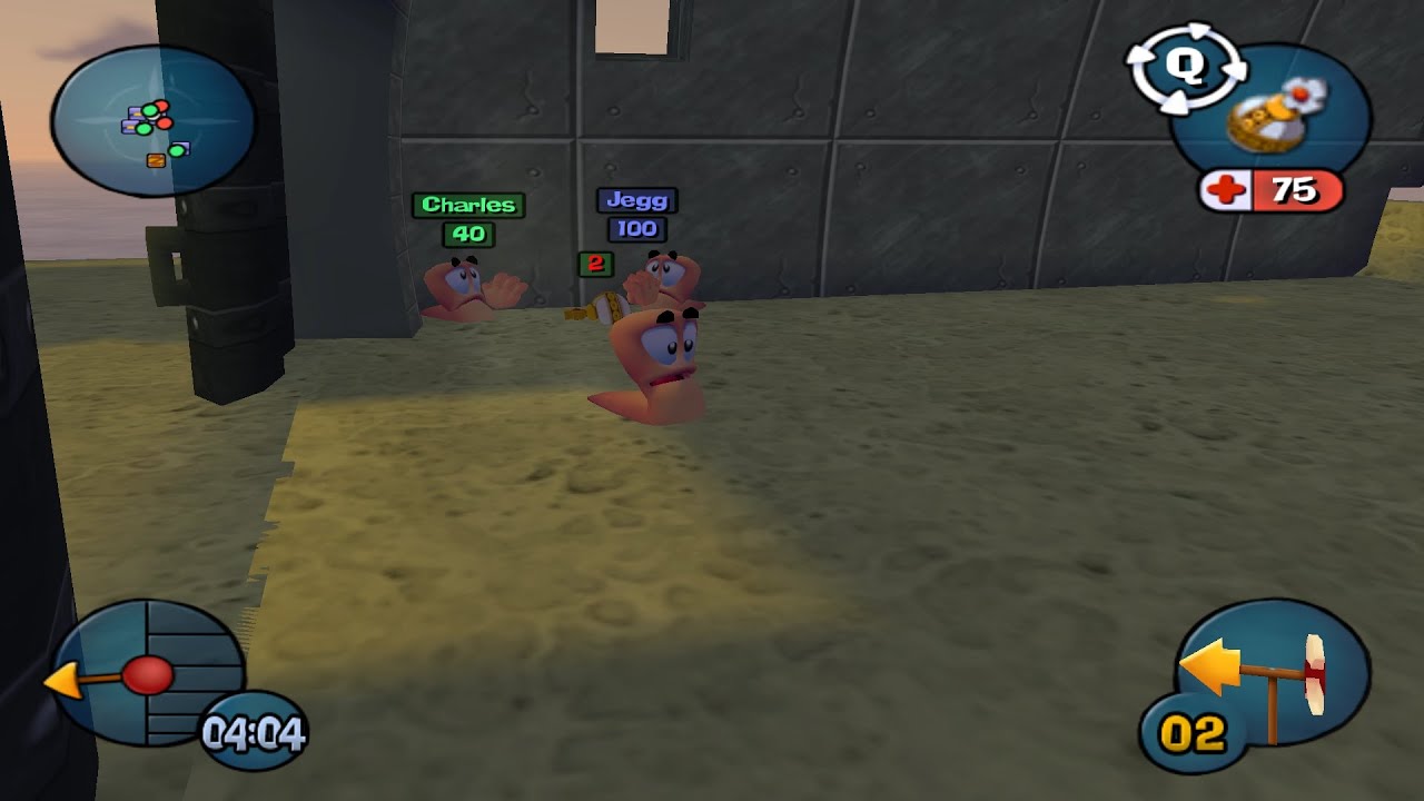 Worms 3D gameplay - Match against the AI