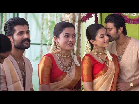 Rashmika Mandanna Grah Pravesh With Vijay Devarakonda Village Home Entry Moments After Wedding
