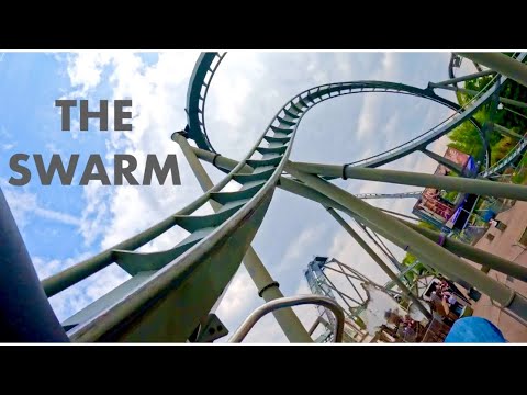 On Ride POV ✨ The Swarm Rollercoaster at Thorpe Park Front Row ✨🎢‼️🤪👽  #thorpepark