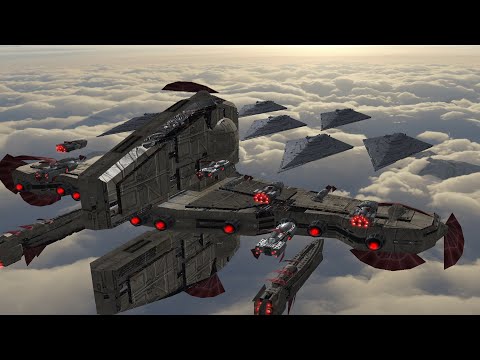 First Order Resurgent Fleet vs Hutt Super Armada | Star Wars Empire at War AR