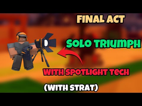 Final Act Solo Triumph with SPOTLIGHT TECH! | Roblox Tower Defence Simulator