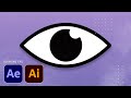 Eye Blink Animation Illustrator After Effects Tutorial