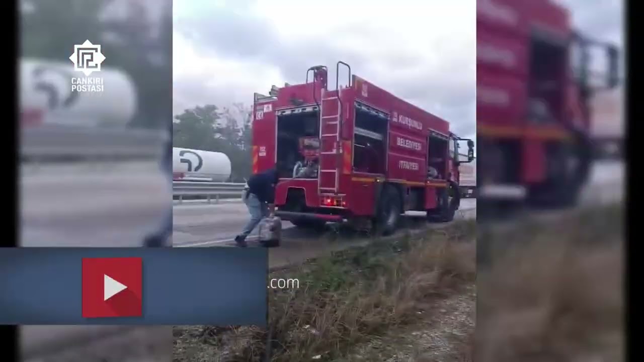Kurşunlu’da tek taraflı kaza: Araç alevlere teslim oldu