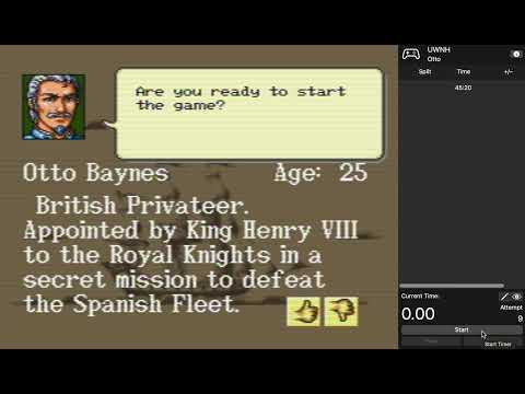 WR - Uncharted Waters: New Horizons - Otto Baynes Speedrun (44:41:17) SNES