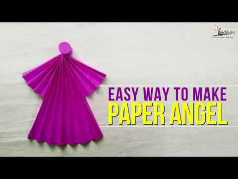 EASY WAY TO MAKE PAPER ANGEL