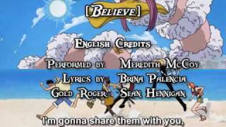 One Piece OP 02 - Believe (FUNimation English Dub, Sung by Meredith McCoy, Subtitled)