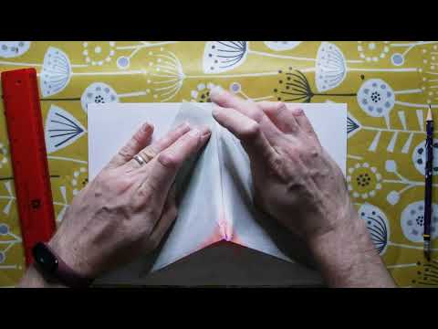 How to make a folding paper volcano