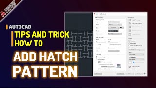AutoCAD How To Add Hatch Patterns With Custom Tool