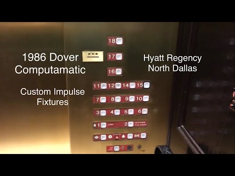 1986 Dover Computamatic (Composite) Traction Elevators at Hilton Richardson Dallas, Richardson, TX