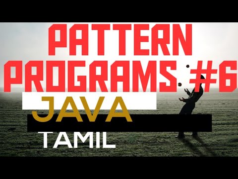 Pattern Program 6 Java Tamil